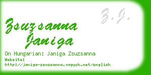 zsuzsanna janiga business card